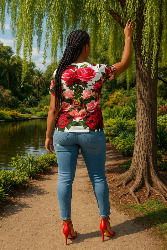 Rose Bouquet - Garden Women’s Statement Top