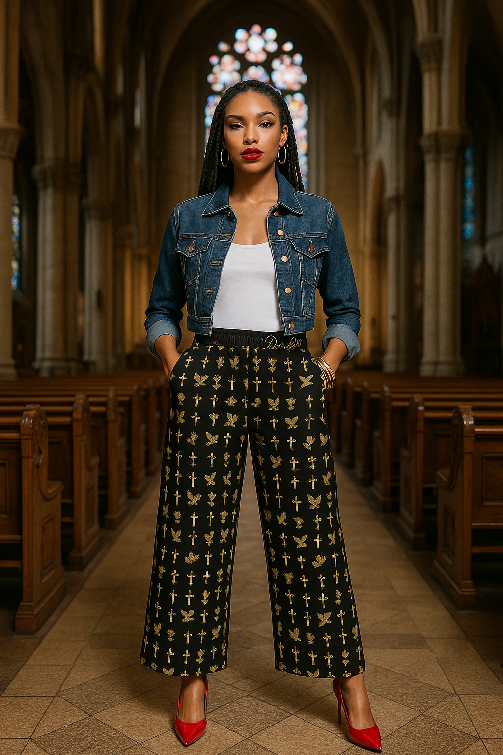 Iconic Gold - Wide-Leg Pants