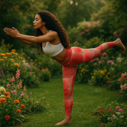 Rose Sky High-Waist Performance Leggings
