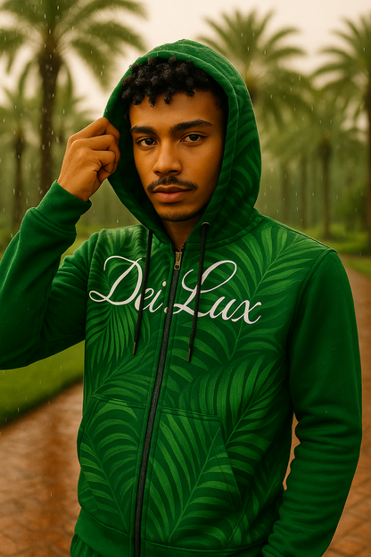 Emerald Palms - Unisex Monogram Zip Hoodie