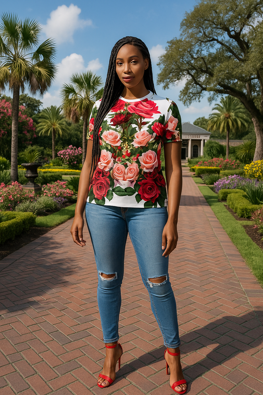 Rose Bouquet - Garden Women’s Statement Top