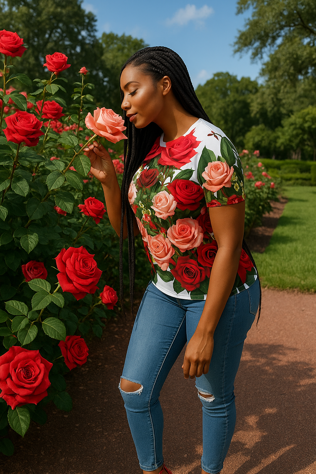 Rose Bouquet - Garden Women’s Statement Top