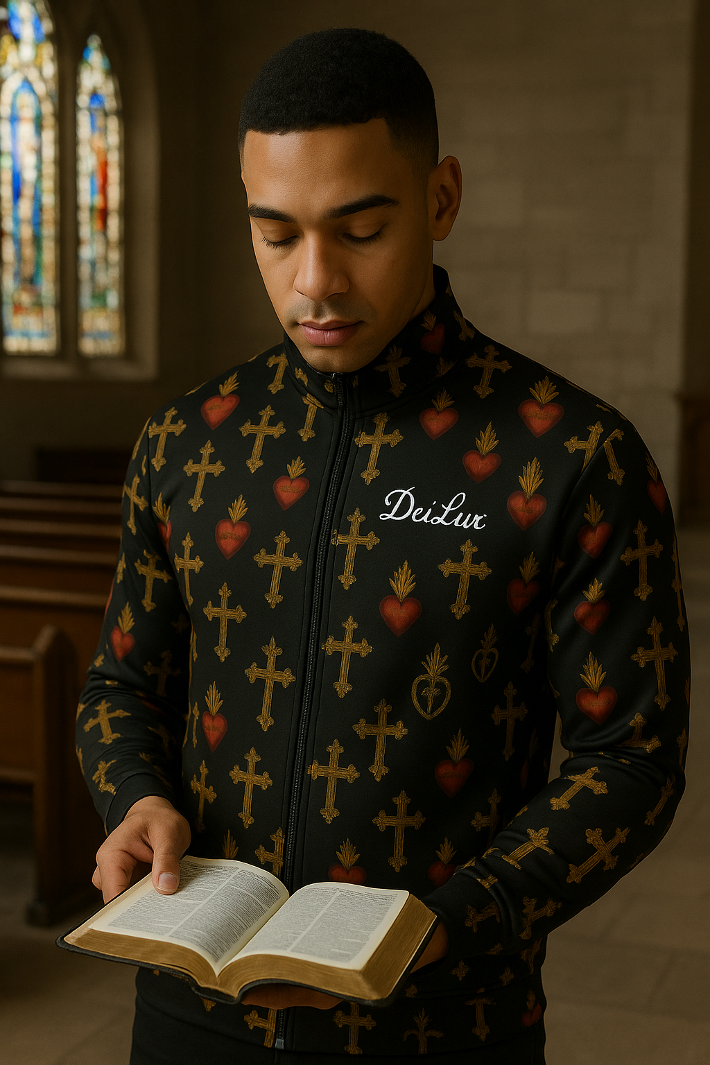 Cross & Heart - Unisex Track Jacket