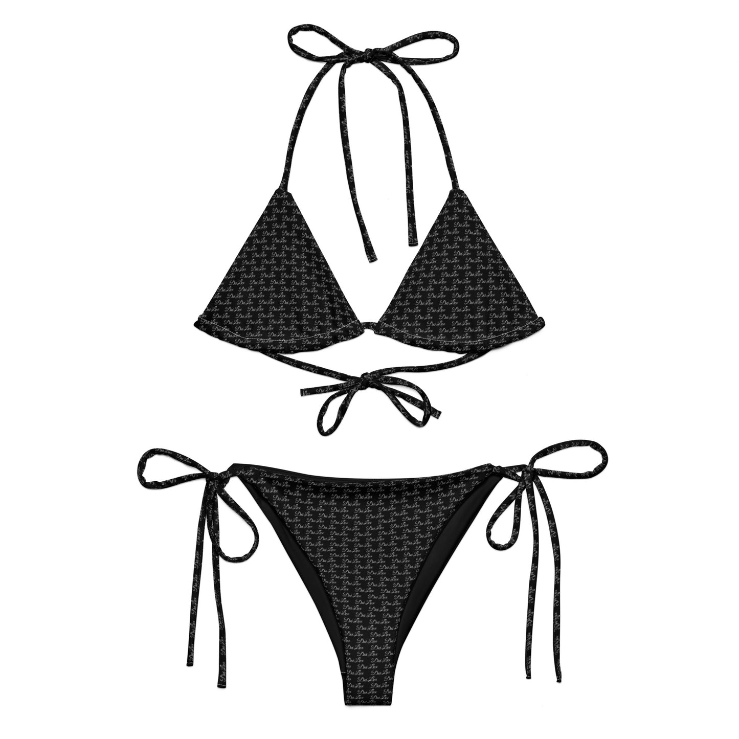 Black Dei Lux - Print Recycled String Bikini