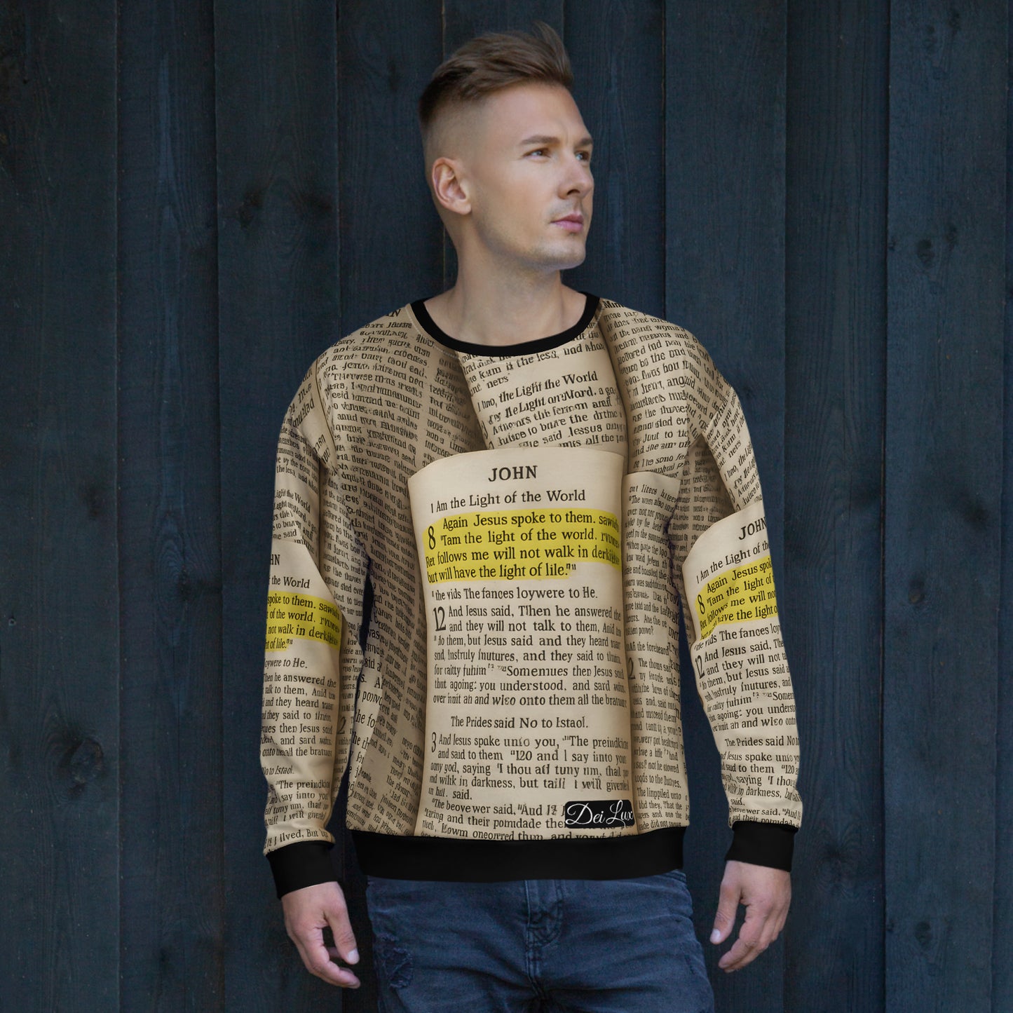 Golden Scripture – Unisex Sweatshirt John 8:12 - Unisex Sweatshirt