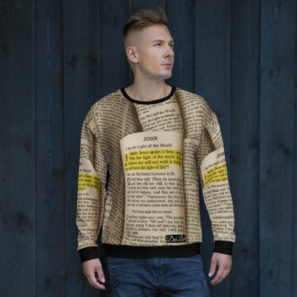 Golden Scripture – Unisex Sweatshirt John 8:12 - Unisex Sweatshirt