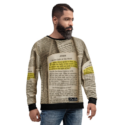 Golden Scripture – Unisex Sweatshirt John 8:12 - Unisex Sweatshirt