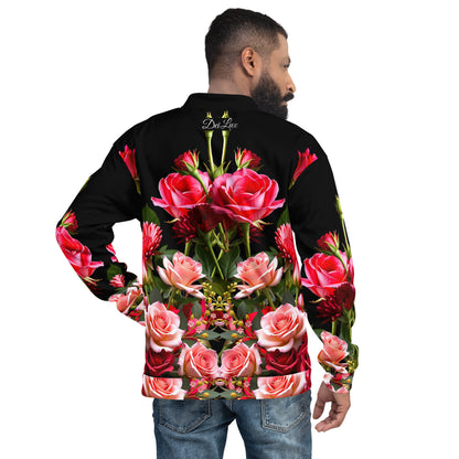 Rose Bouquet - Unisex Noir Bomber Jacket