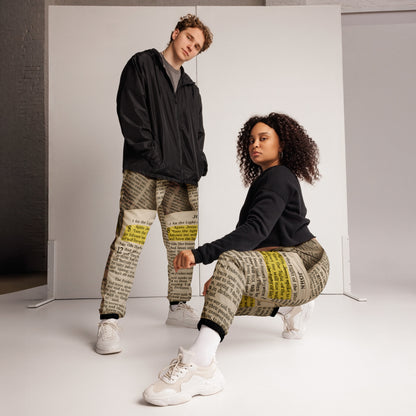 Golden Scripture – Unisex Track Pants The Golden Scripture track pants extend the sacred design with intricate detailing. Comfortable yet refined, they are designed to be worn as a striking set or a standalone statement. John 8:12 - Unisex Track Pants
