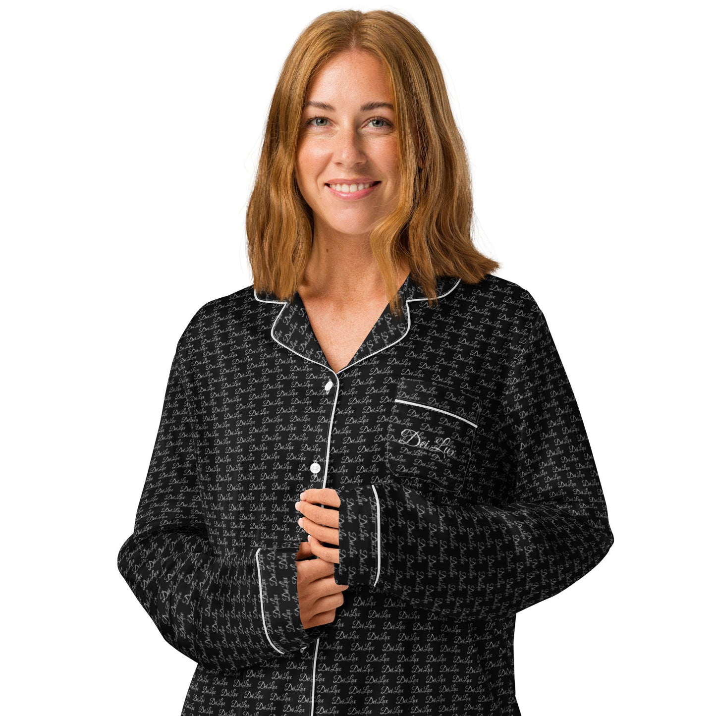 Black Dei Lux - Women’s Long Sleeve Pajama Top