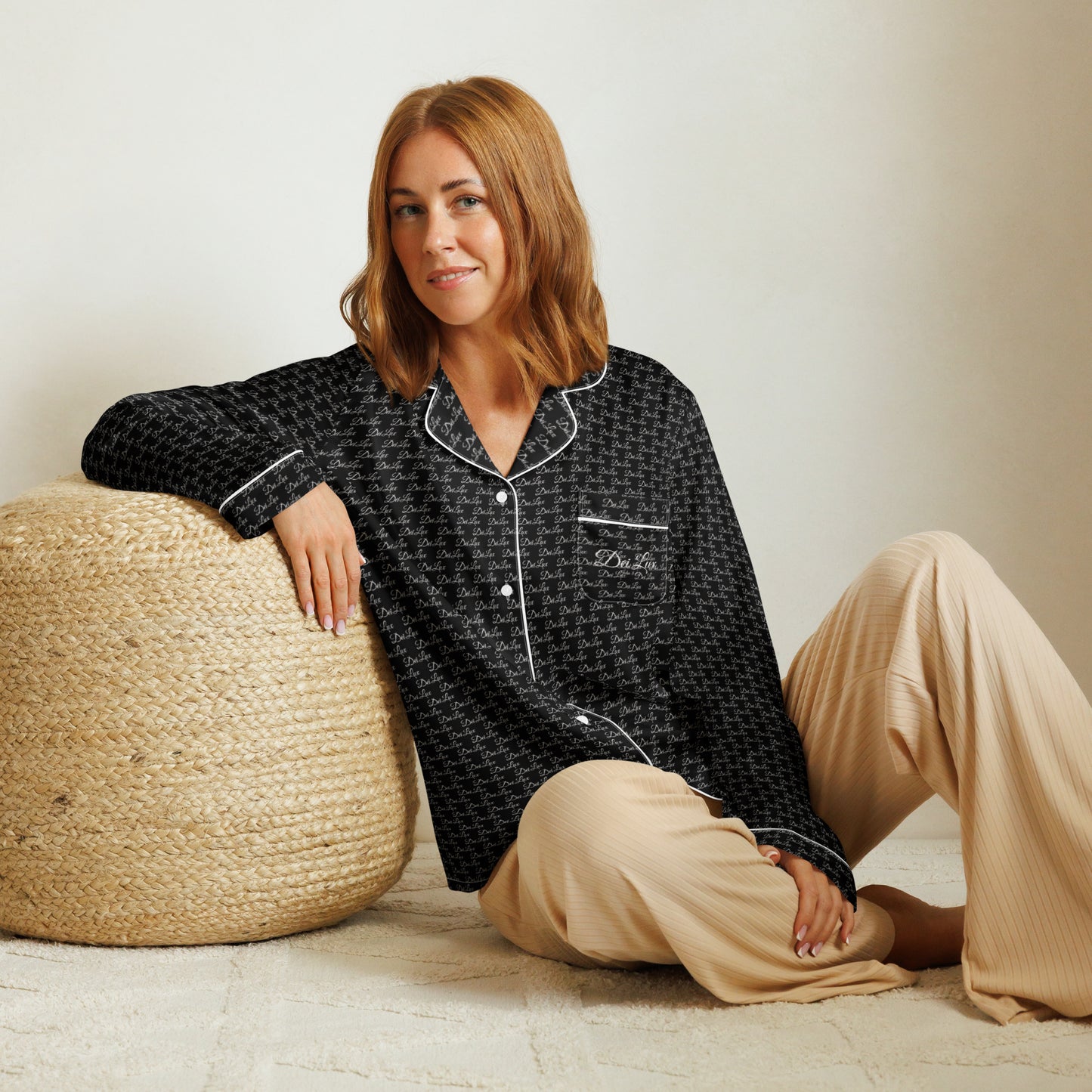 Black Dei Lux - Women’s Long Sleeve Pajama Top