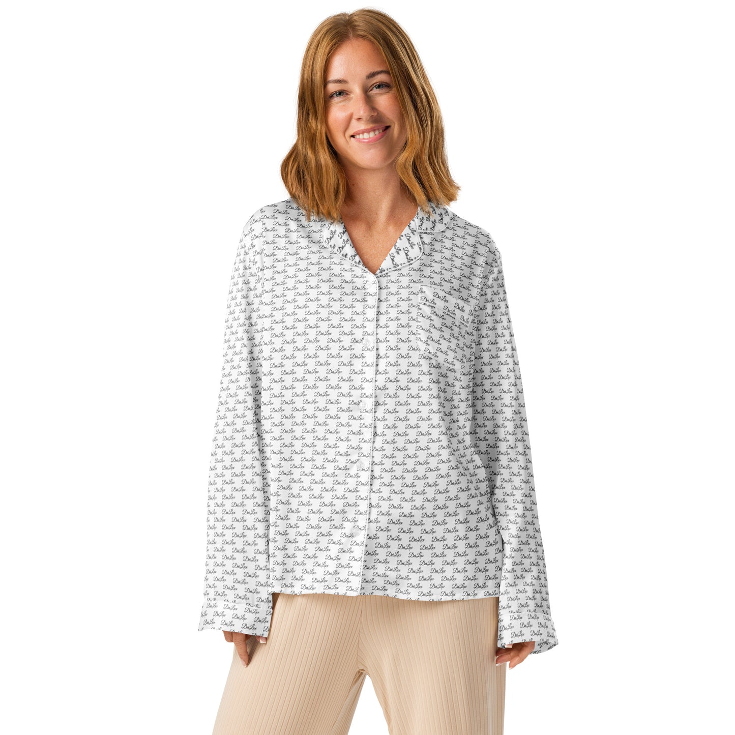 White Dei Lux - Women’s Long Sleeve Pajama Top