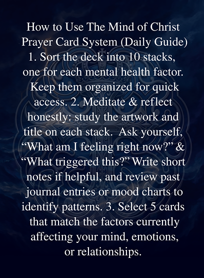 Faith Based Mental Health Report by The Mind of Christ Prayer System